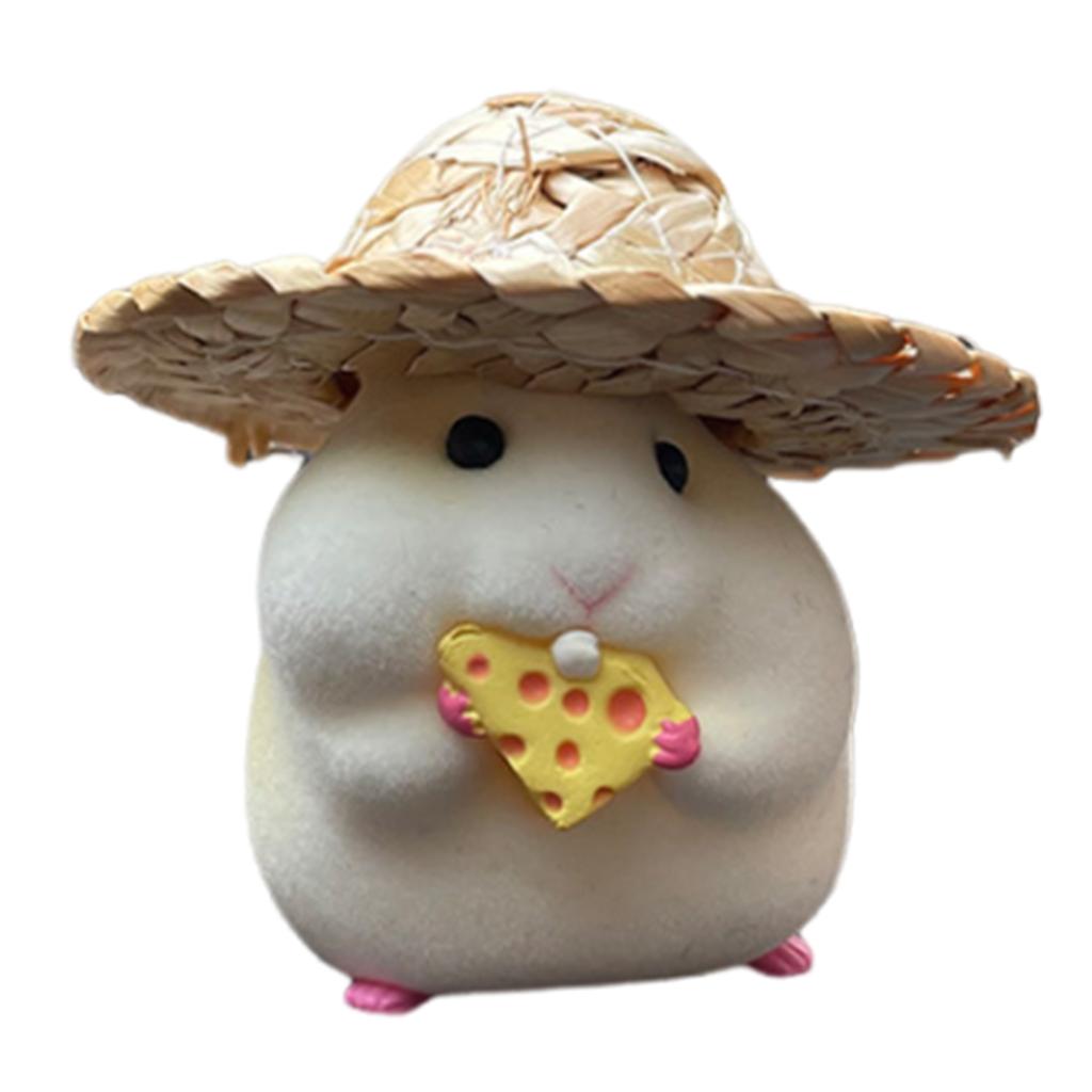 Hamster Car Decor Accessory Easy To Install Dashboard Ornament Fun Hamster Eating Seeds Vehicle Figurine for Interior