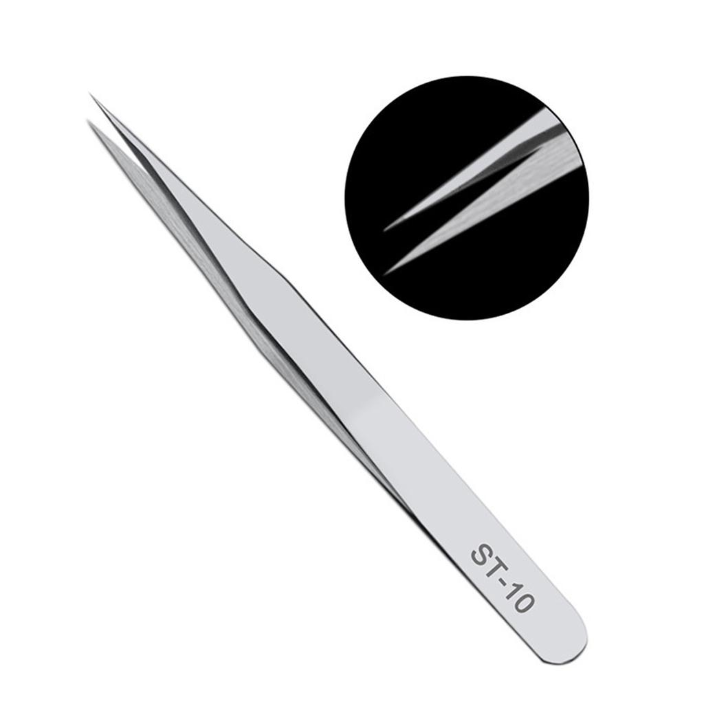 Stainless Steel Anti-iodine Tweezers Long Straight Forceps 12.5cm-30cm Straight Elbow Head Tools