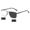 Men's Photochromic Metal Frame HD Anti-Blue Light Business Reading Glasses