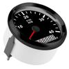 Tachometer, 85mm Pointed 4000RPM Tachometer Gauge Boat Sailboat Diesel Generator Engine/Gasoline Engine (Black with Black Frame)