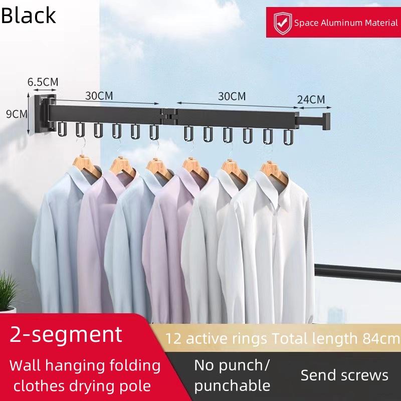 Wall Mounted Retractable Foldable Space Aluminum Drying Rack Clothing Rack Space-saving Helper Comforter Sheet Drying Racks for Home