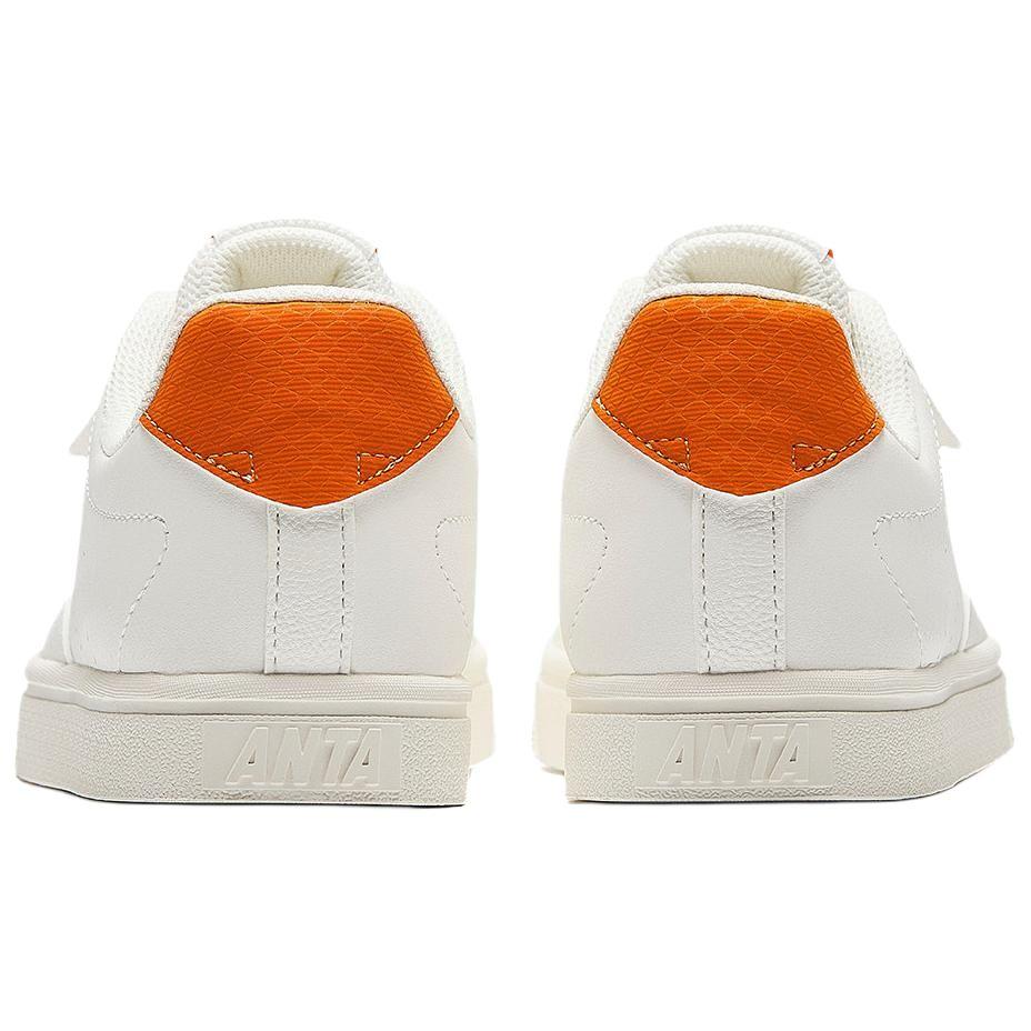 New Anta Non slip Lightweight Low Top Skateboard Shoes Women's White Orange 122438015S-3