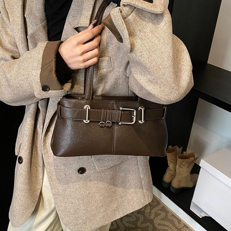 Yogodlns Shoulder Bag PU Leather Tote Bag Zipper Closure Top Handle Satchel Underarm Bag for Women Shopping Travel