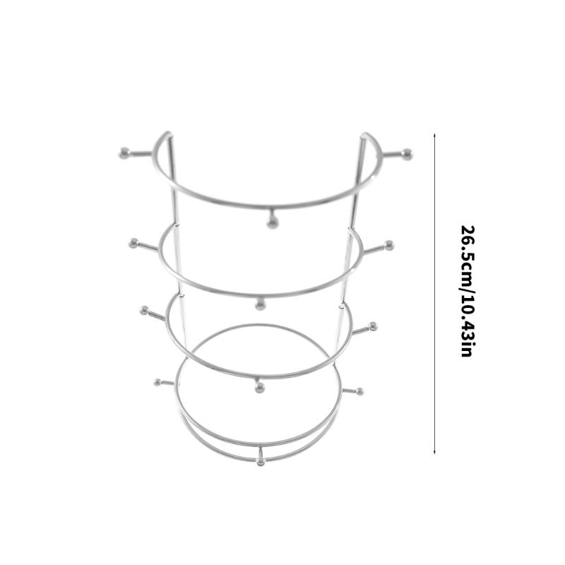 Stylish Crown Storage Stand Detachable Four Tiers Display Shelf for Exhibitions Elegant Crystal Hairband Support Holder