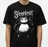26 T-shirt en Coton Imprimé Graphique Drôle Snorlax X Sleepknot T-shirt Unisexe Rétro Pokémon