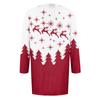 Damenmode, lässig, Weihnachtsdruck, mittellanger Cardigan-Jackenmantel