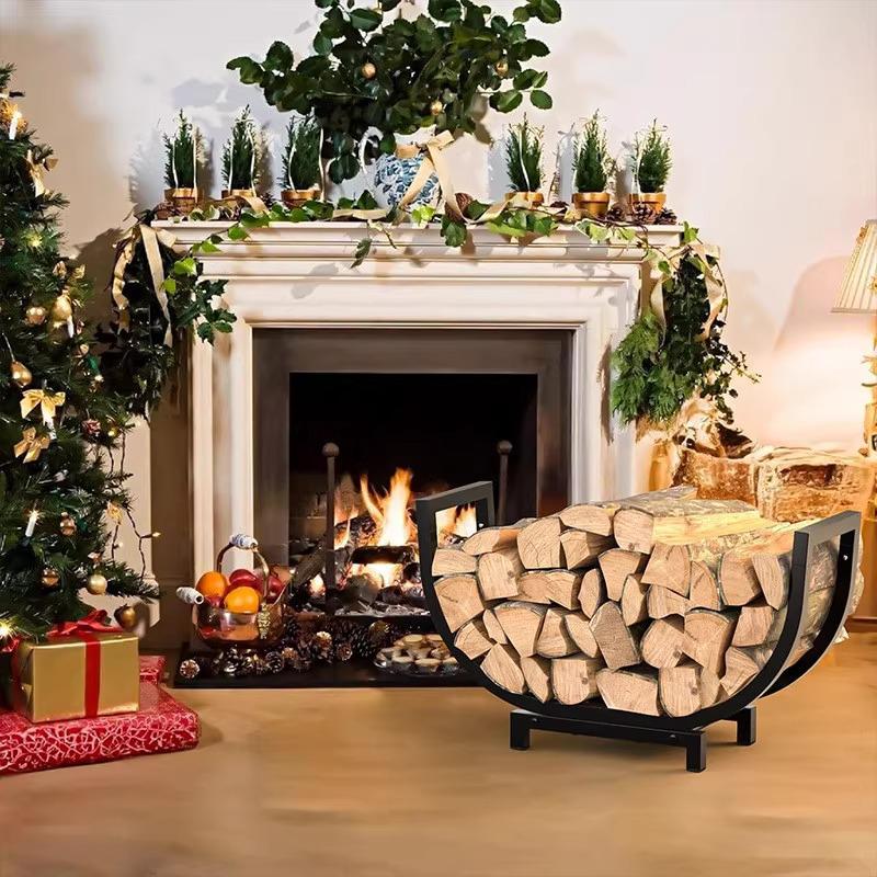 Μεταλλική Σχάρα Αποθήκευσης και Οργάνωσης Ξύλων για Εσωτερικό Τζάκι