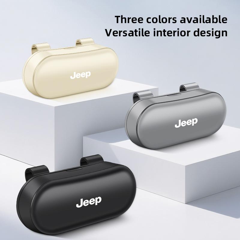 Car Sunglasses Storage Box Interior Accessories For Jeep Grand Cherokee Compass Patriot Willys Liberty Rubicon XJ Hawk Wrangler AKS1