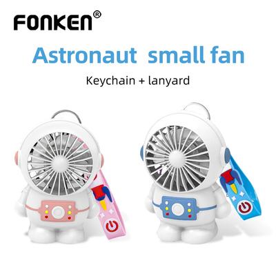 FONKEN Astronot El Fanı USB Şarj Mini Küçük Fan Kordon Anahtarlık ile Yaz Açık Havada Seyahat için