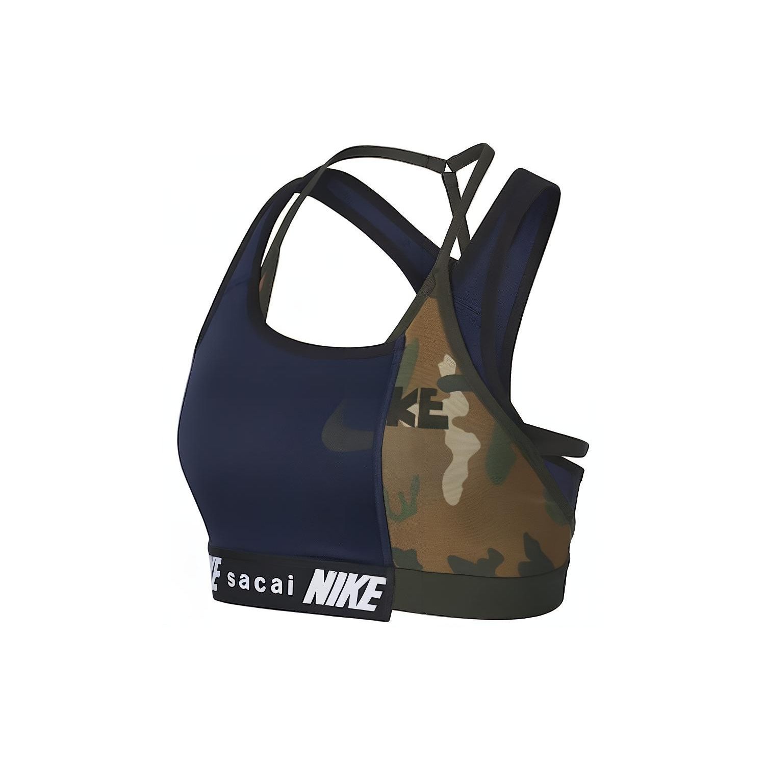 

Nike X Sacai гибридный бюстгальтер с подкладкой черный/секвойя женские топы многоцветные CD6309-010 M
