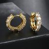Hiphop Iced Out Small Hoop Earrings For Women Punk Gold Color Plated Zircon Earings Jewelry Gift Huggie Earring Female OHE182