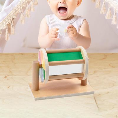 Montessori Rotierenden Trommel Pädagogisches Spielzeug Rad Rollen Sensorischen Entwicklung für 1-3