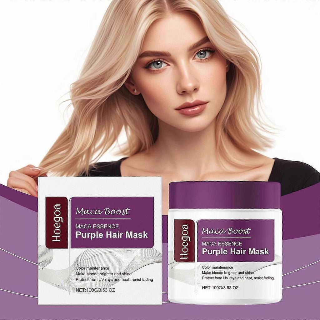 Moisturzing Purple Hair Mask, Deep Repair and Conditioner Trteatment for Damaged, Dry Hair, Nourishing Strengthen, Brings Hair luster & Softness