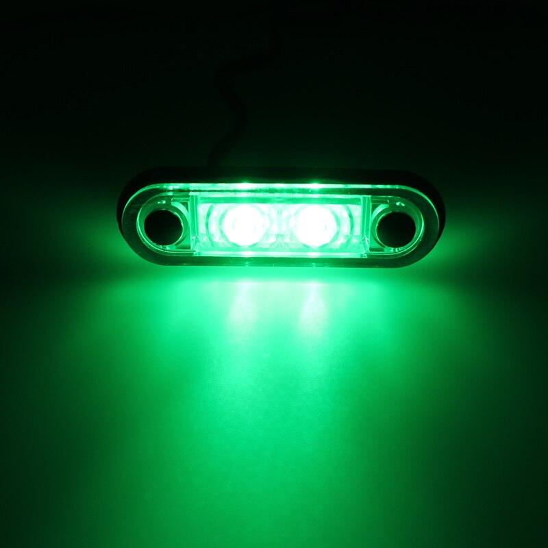 Lot de 4 feux de position latéraux à LED 12 V/24 V pour camion, remorque, tracteur, bus, fourgonnette