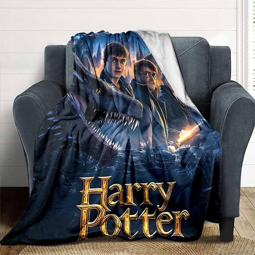 1pc Harry Potter Flannel Blanket Soft Warm Throw for Home, Office, Travel, All-Season Cozy Bedding GiftL1285