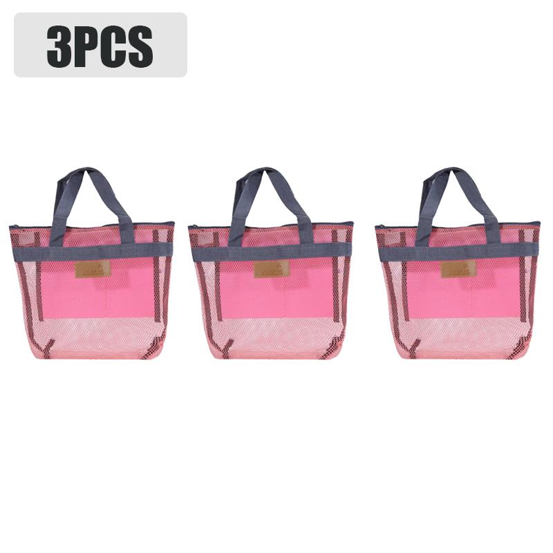 Leichte Netz-Strandtasche Reise-Organizer zum Schwimmen Toilettenartikel Outdoor-Aufbewahrung Handliche Tragetasche für den Urlaubsgebrauch