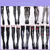 Hengzhou Halloween Skeleton Ghost Thigh-high Stockings Ultra-thin Breathable Sweat-absorbent