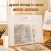 Large Sketchbook Storage Album: 4K8K Artwork Handbag with Transparent Layered Design for Students