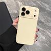 Custodia per Telefono in Silicone Morbido Monocolore per iPhone 16 Pro Max, 15, 14, 13, con Protezione Lente in Vetro