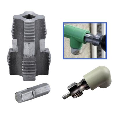 Steel PVC Pipe Tap 1/2" 3/4" Water Pipe Internal Thread Opener Hand Tools for Electric Drill Compatible Pipe Threader