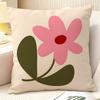 Modern Flower Minimalist Cool 2 Pillow Case Natural Linen Organic Fabric Double-Sided Printing Sofa Home Decor Gift Pillow Case