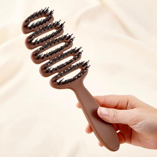 1/2/3Pcs Boar Bristle Hair Brush Portable Anti-static Vented Hair Paddle Brush Women Scalp Massage Hair Voluming Styling Detangling Comb