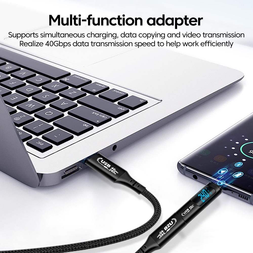 Elough 240W Adapter 5A USB 4.0 USB2.0 Digital Display Type C To Type C OTG Video Transfer for iPhone 15 Samsung Tablet Laptop 3