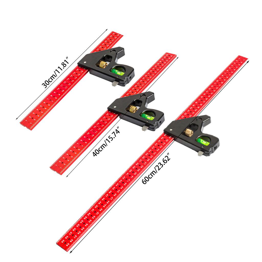 Versatile Woodworking Combination Angles Gauges Precision Measurement Tool withLevel & Marking Needle for Carpenter Gift