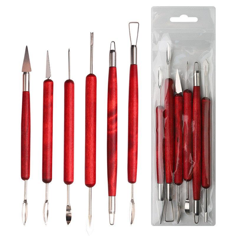 Set de 11 Piezas de Herramientas de Madera para Esculpir y Dar Forma a la Arcilla
