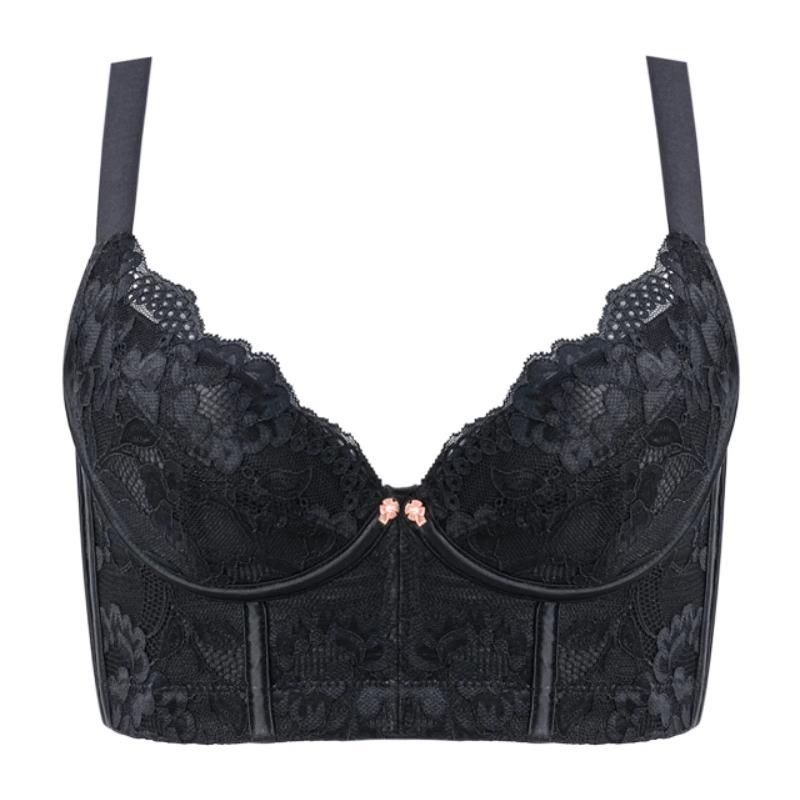 

Beauty salon adjustment underwear thin styles gather to prevent sagging, large breasts show small breasts, correct upper support bra cover 75B чёрный