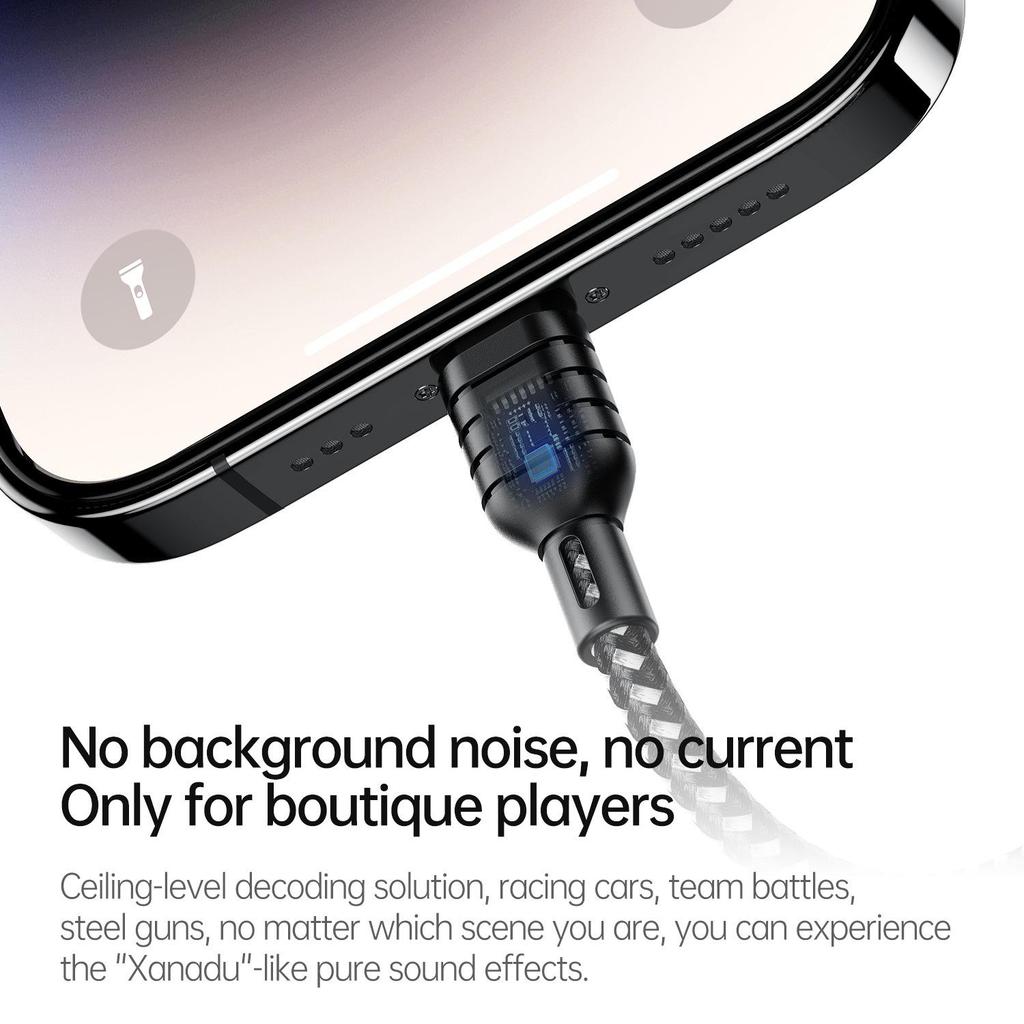 Pu Ji GS1 Sound Card: 2-in-1 Lightning Converter for Mobile Gaming