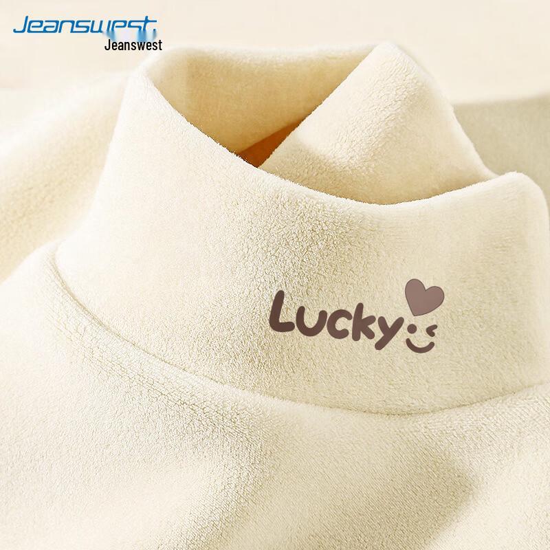 Jeanswest Women's Fleece-Lined Stand-Up Collar Thermal Tee