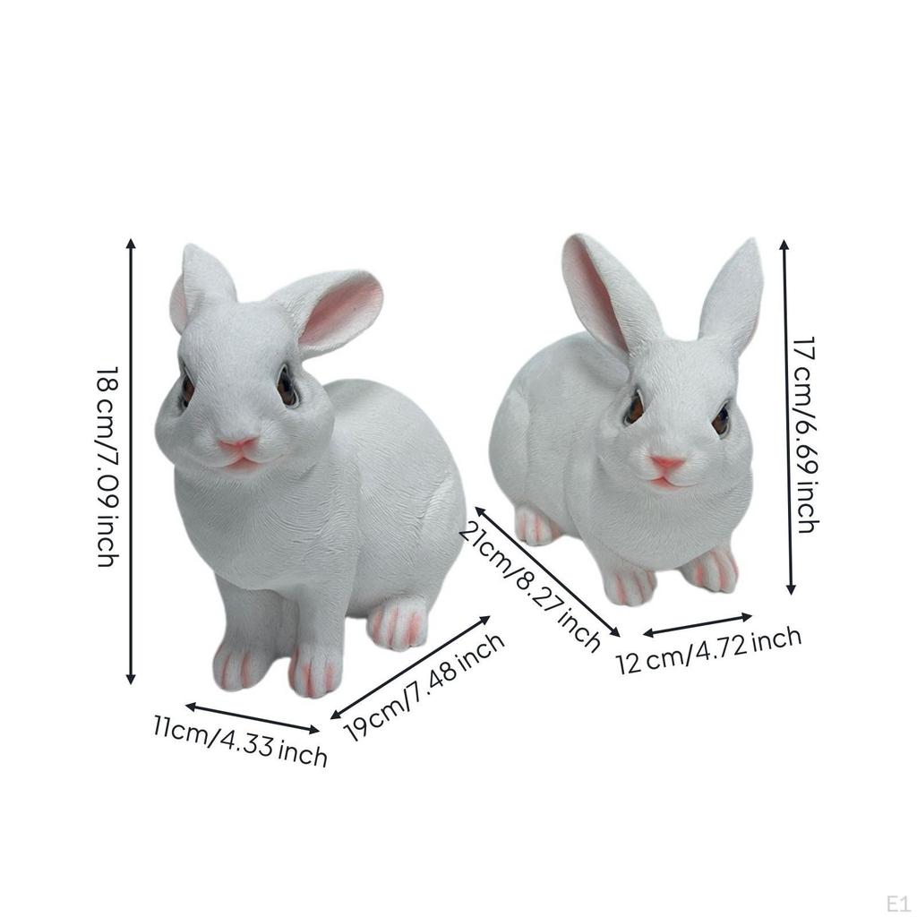 Hare Figurines Endearing Outdoor Ornaments for Gardeners,
