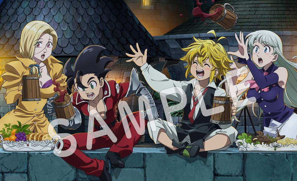 The Seven Deadly Cursed by Light Original Lunch Tote Bag and Seven Deadly Curtain Sins (Deluxe Edition) Blu-ray [Bonus (Meliodas Zeldris) +