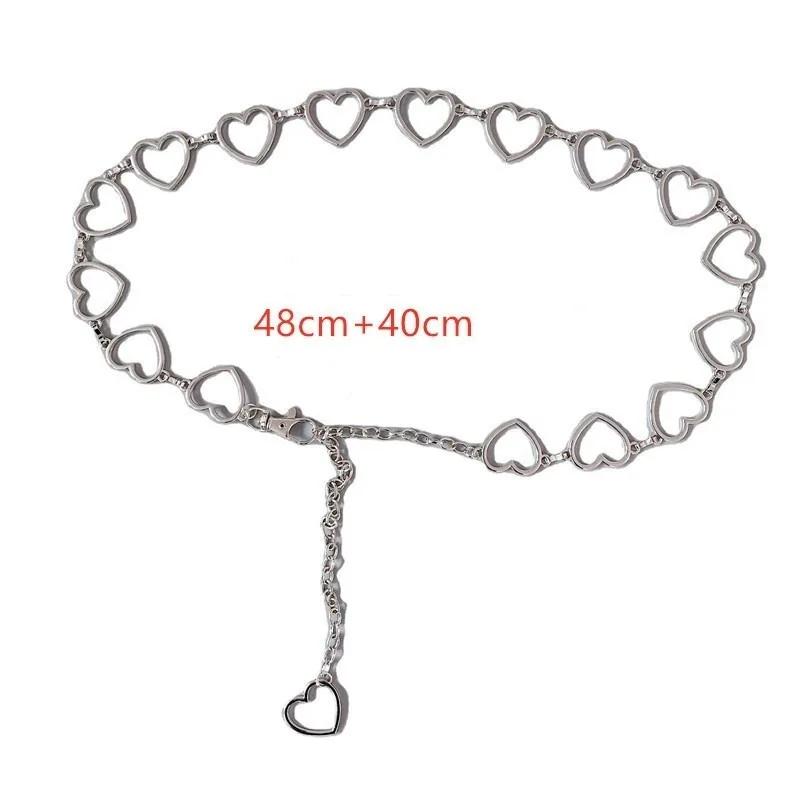 Waistband Pants Classic  Chain Love Heart Hollow Girdle For Women Hip Hop Style Fashion Fine  Belts Trendy