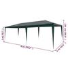 VidaXL Reception Tent 3x6 M PE Green Garden Terrace Patio Gazebo Pavilion 45093
