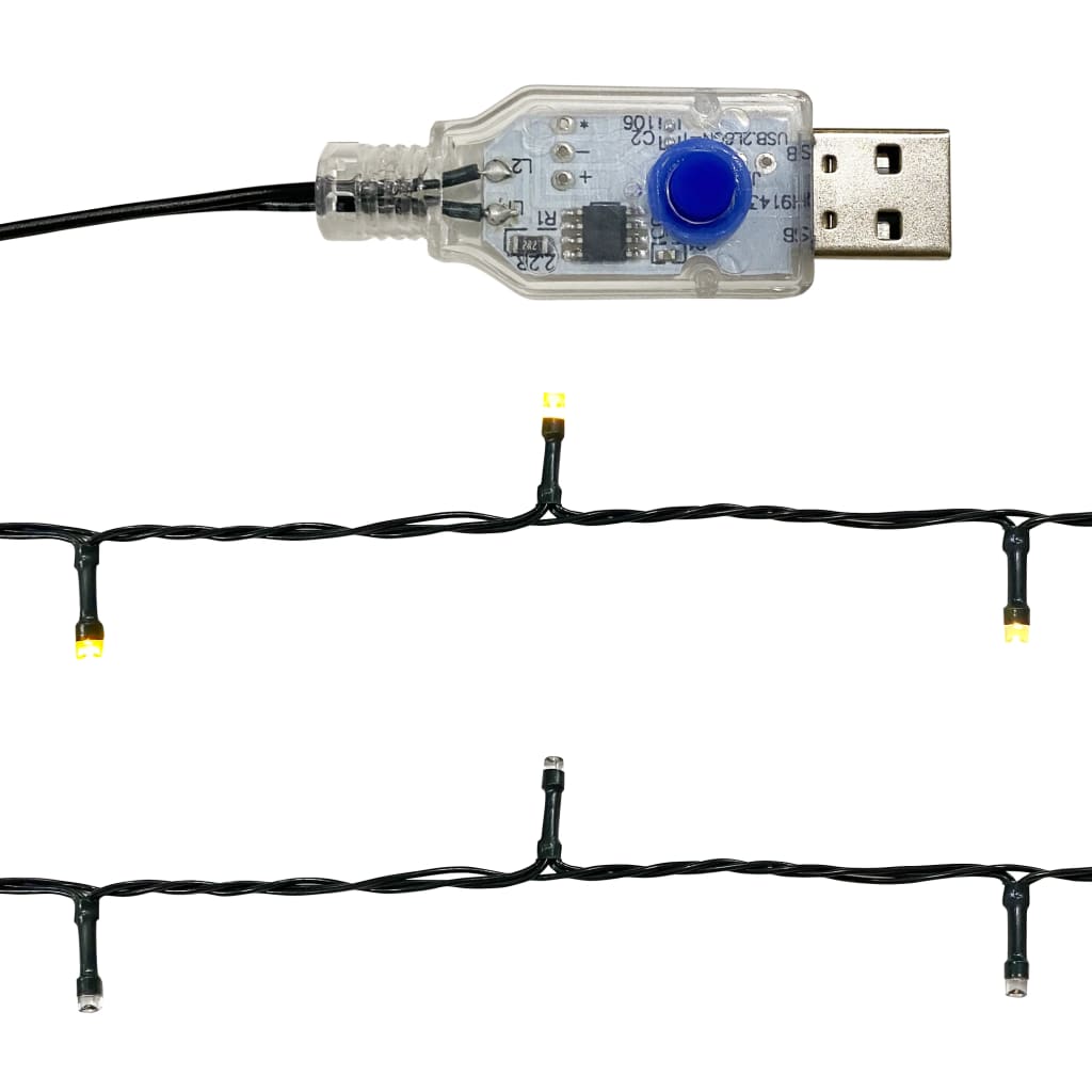 Vidaxl Girlanda Świąteczna Z Lampkami Led, 10 M, Srebrna