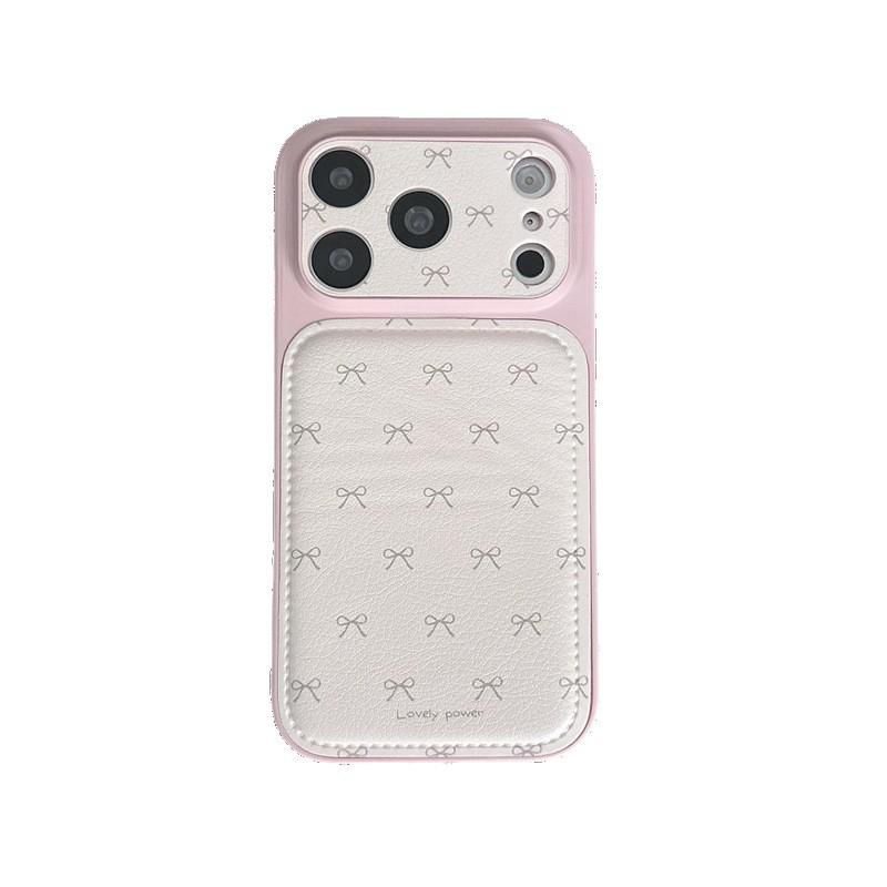 Premium Leather Bow Lanyard for iPhone 17, 16 Pro Max, 15, & 14 Case