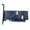 GPU Expansion Card Heat Dissipation Design SFF-8654 8i PCIe Split Adapter Dual Power Supply (PCIe + 6PIN DC) for External GPU