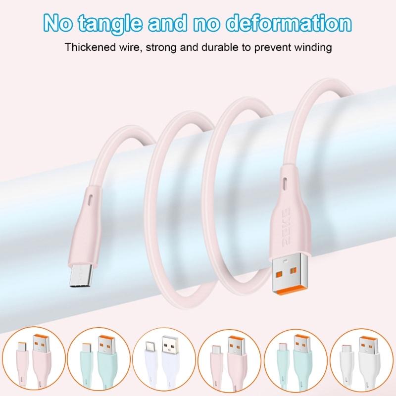 Super Fast Charging Cable Data Sync Line 120W Power Cord Male USB To Male USB 5Pin/USB C Connector Wire Line 100cm