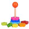 Wooden Rainbow Tower Children Educational Montessori Toys Childhood Learning Kids Colorful Wood Blocks for Christmas Gift TMZ