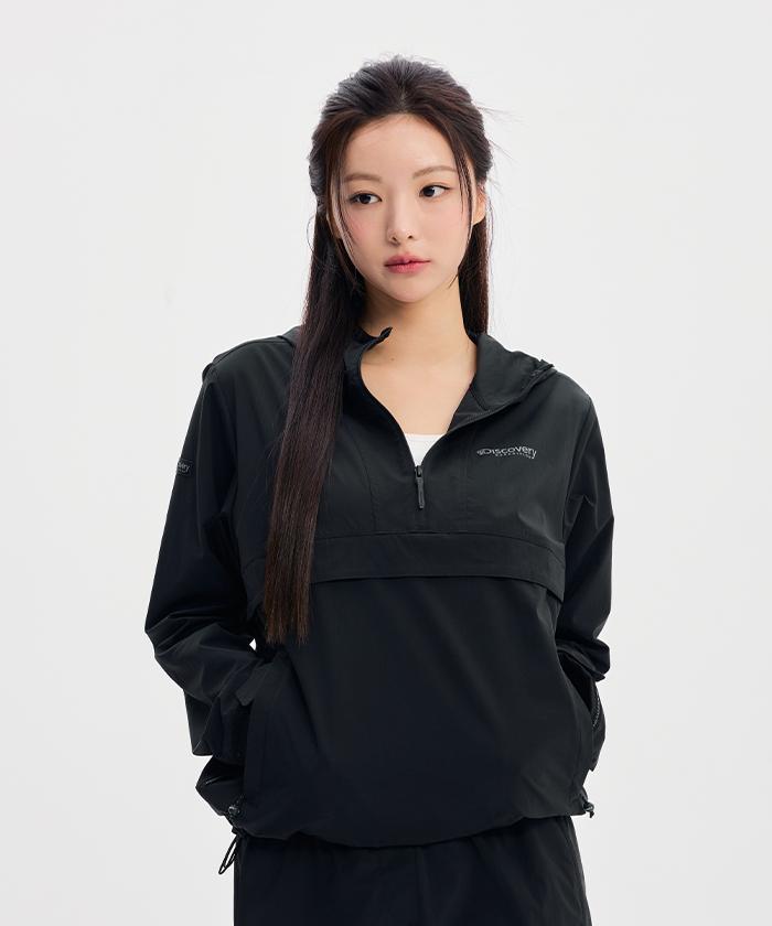 Discovery Expedition Freshvent Women'S Polton Lightweight Training Anorak (Black)