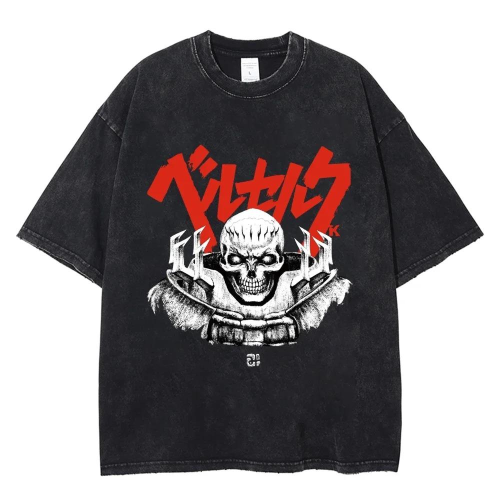 Berserk Griffith Classic Manga Scene & Japanese Quote Vintage Washed Anime T-Shirt, Unisex Dark Fantasy Manga Fan Streetwear Tee, 100% Cotton Casual