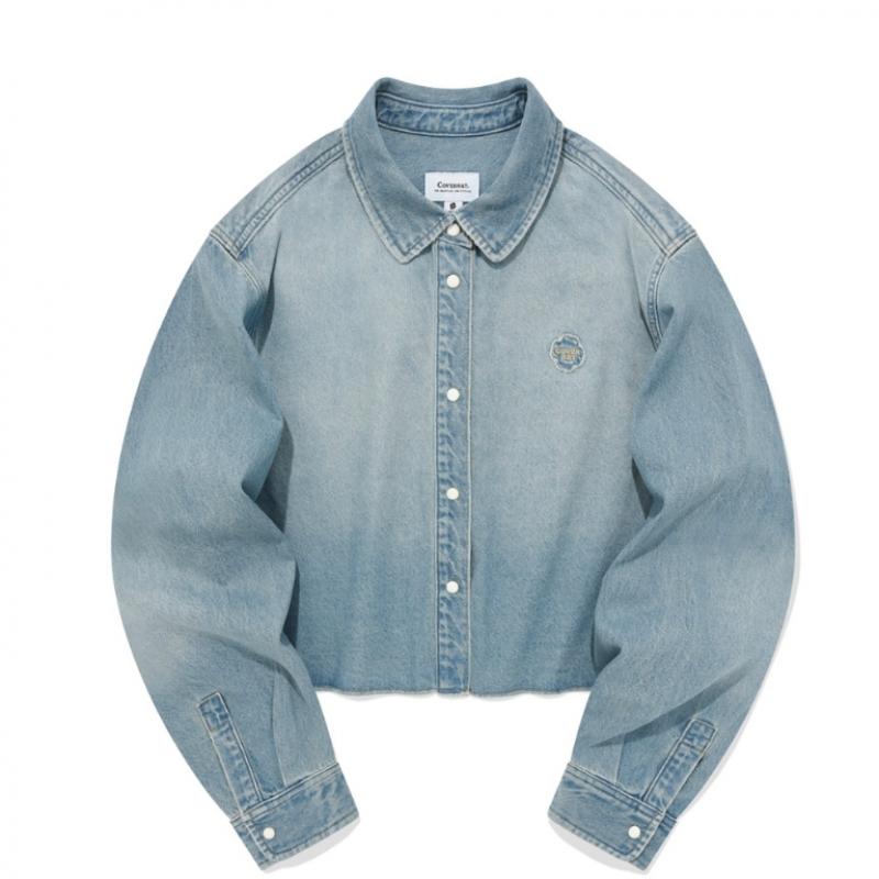 Covernot Femei Cămașă Denim Crop Cloverheart co2303Sh61 Bl Lb