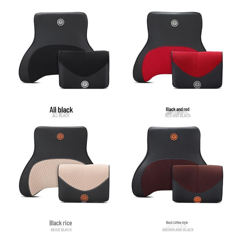Memory Foam Car Headrest & Lumbar Support Pillow
