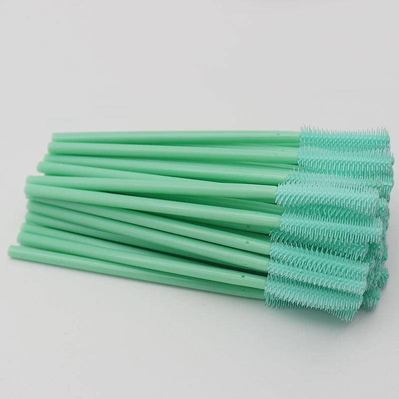 50Pcs Disposable Silicone Eyelashes Brushes Applicator Eye Lash Mascara Wands Brush Eyelash Extension Women Makeup Tools