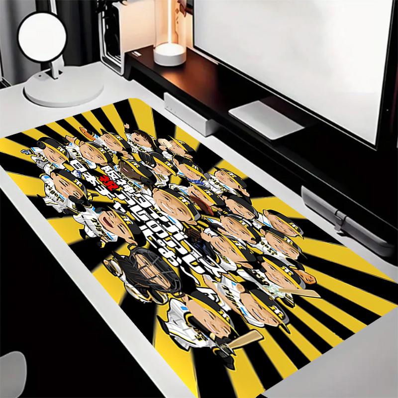 Hanshin Tigers logo Theme Premium Non-slip Mouse Pad with Stitched Edges,Durable Rubber Material,for Desktop & Gaming Great Gifts