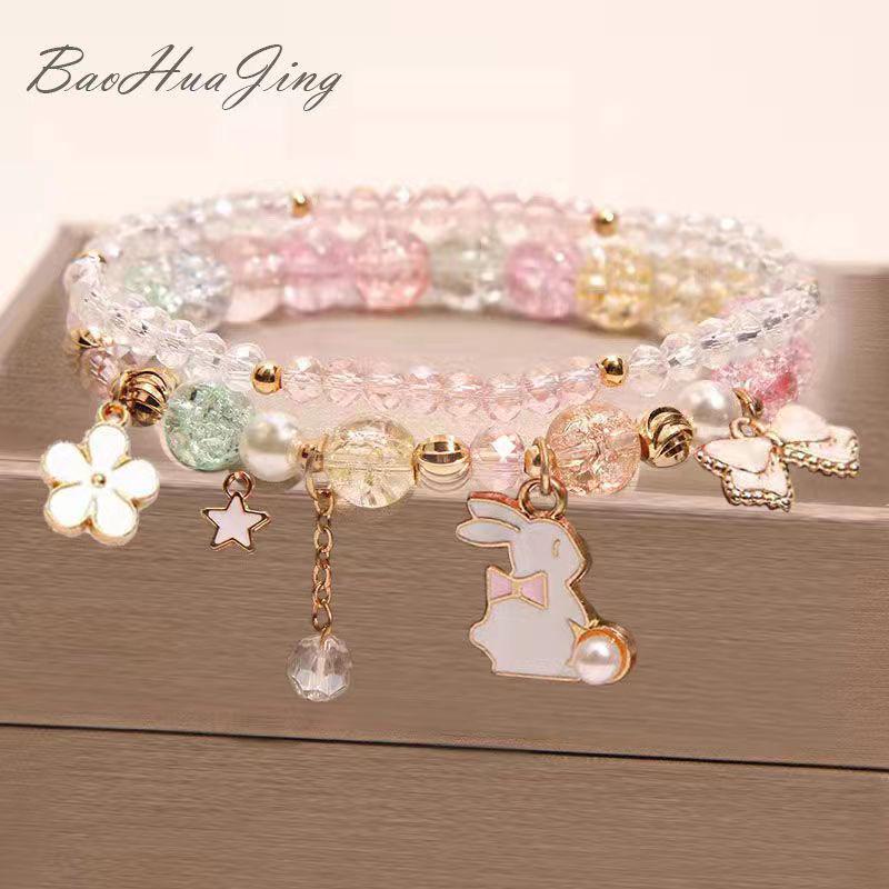 Cinnamoroll Princess Crystal Beaded Bracelet for Girls