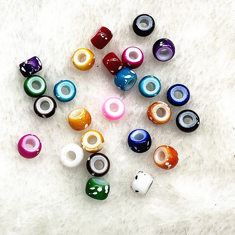 6X9/8x11mm Big Hole Acrylic Beads Spacer Loose Beads for Jewelry Making DIY Handmade Bracelet Accessories