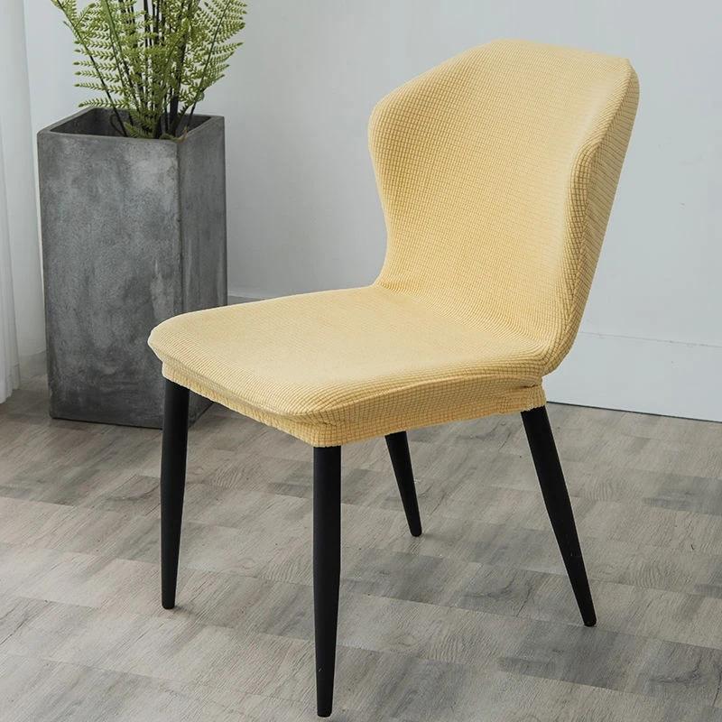Nordic Polar Fleece Chair Cover Butterfly Cured Dining Chair Slipcovers Stretch Spandex Seat Covers for Living Room Kitchen Home